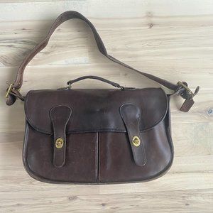 Authentic 1970s Coach Musette Bag in Mocha